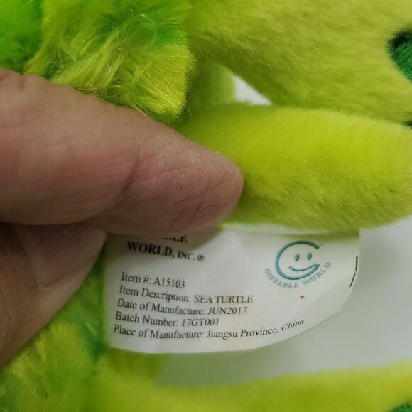 Giftable World Green Sea Turtle Plush - Picture 5 of 16